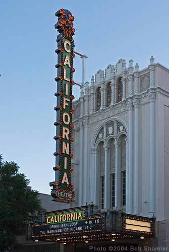 California Theater marquee by Wagner Electric Sign Co.