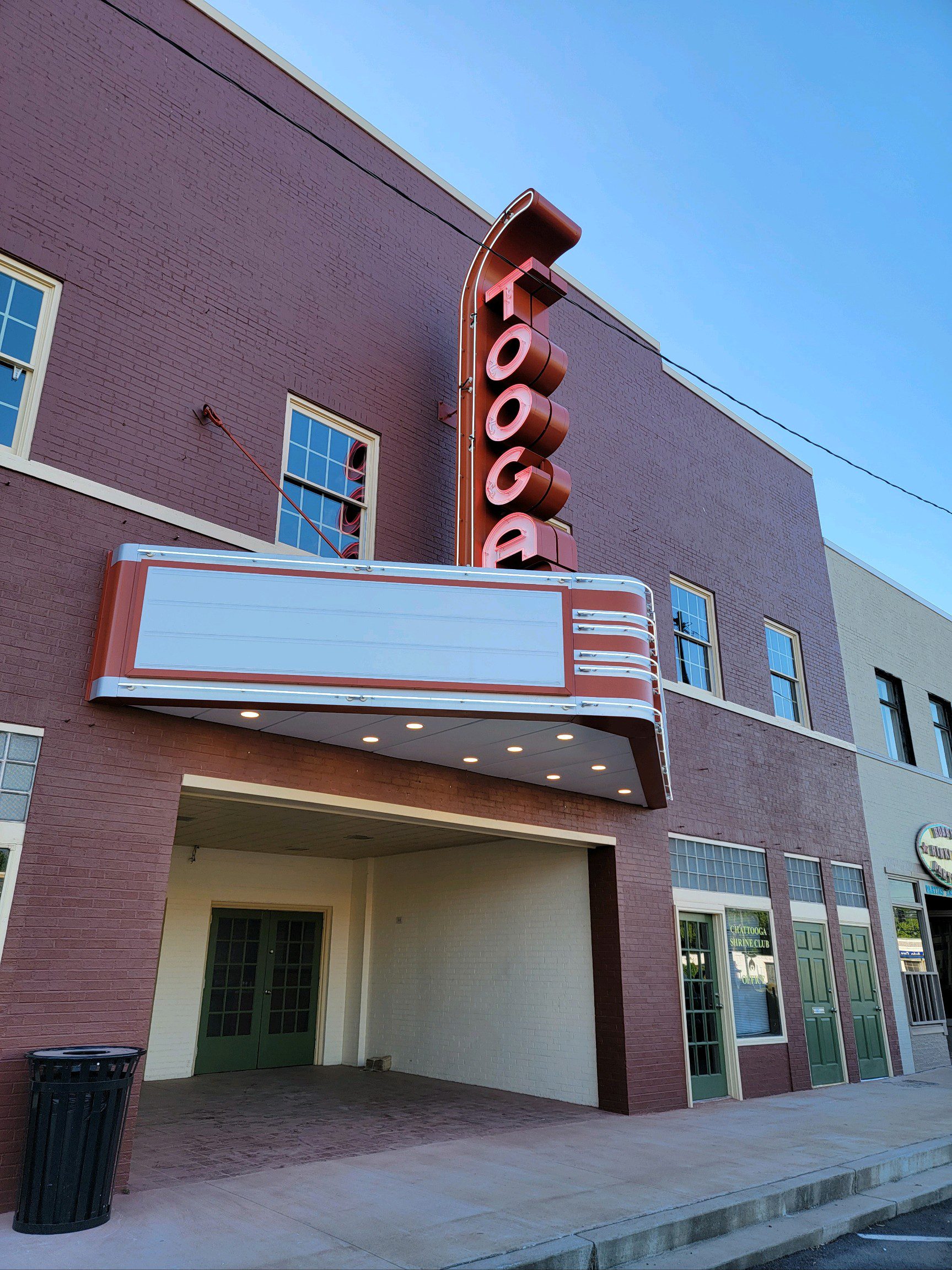 Tooga Theatre LED sign by Wagner Electric Co.