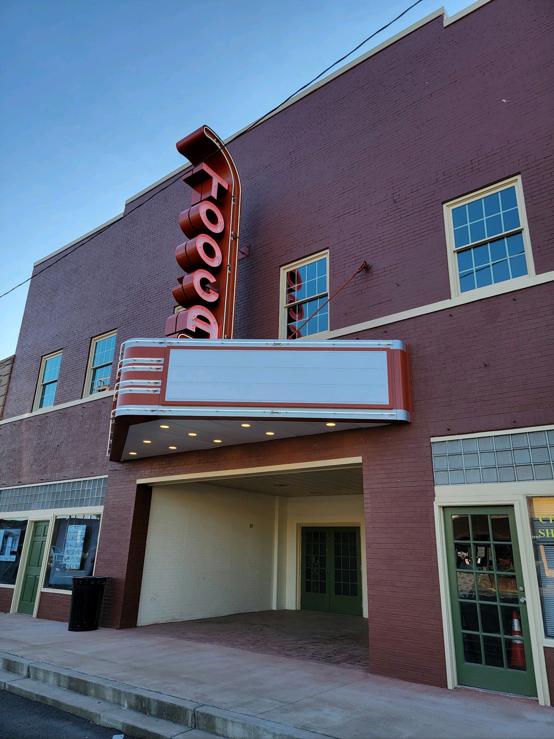 Tooga Theater sign and marquee during the daytime | Wagner Electric Sign Co.