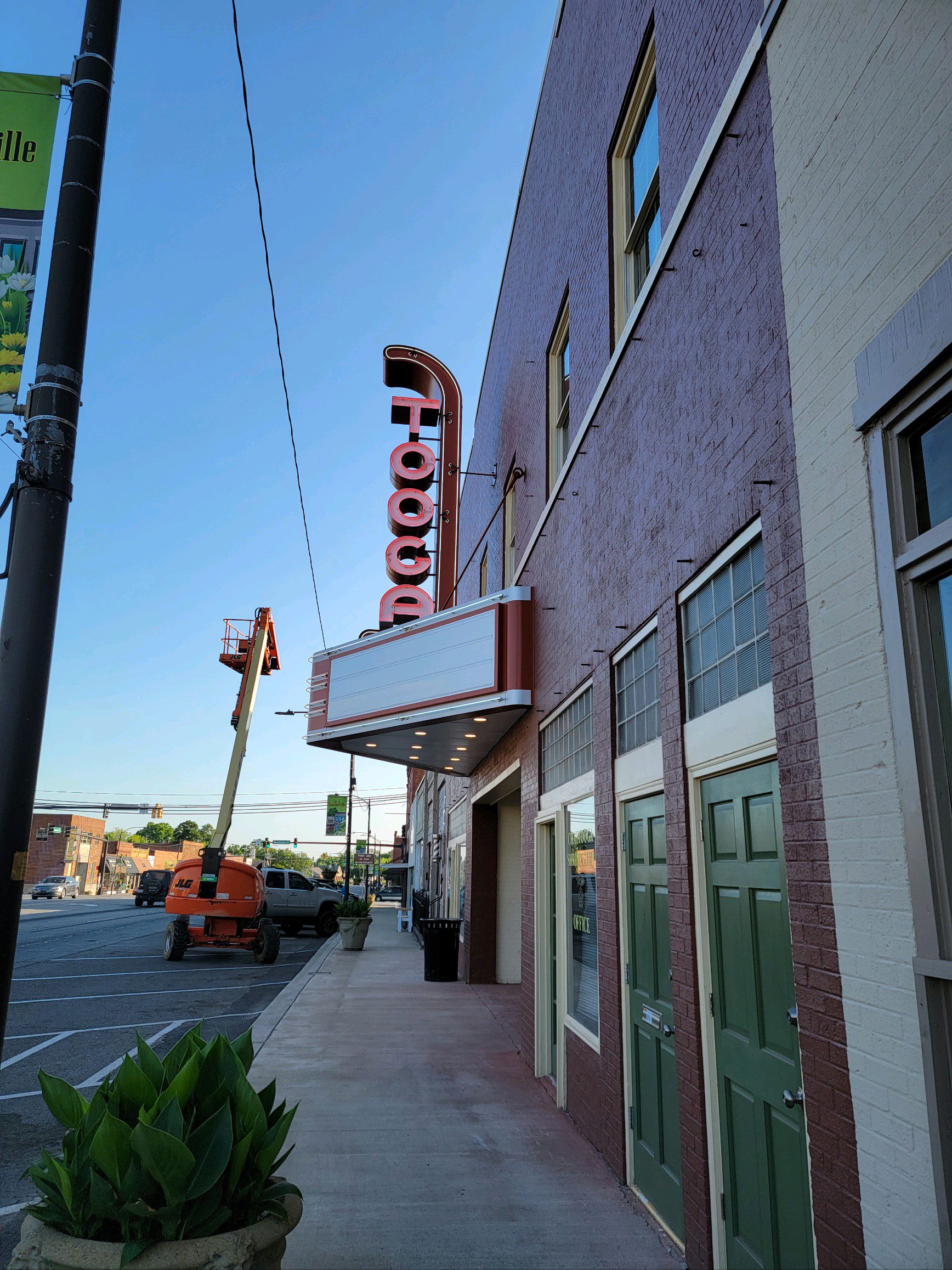 LED theatre sign for Tooga Theatre in Summerville, GA
