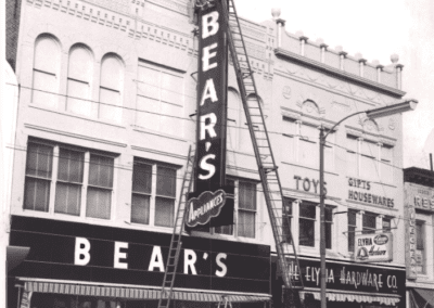 The Bear's Sign Installation in The Elyria Signage in Elyria, OH